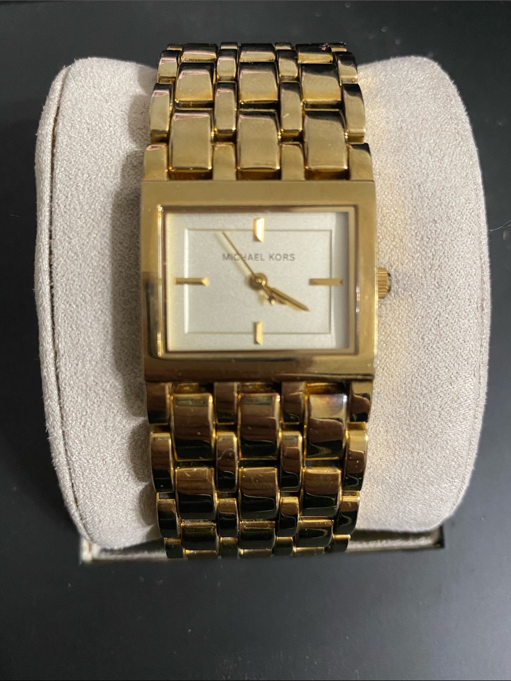 Michael Kors Gold Rectangular Bracelet Watch